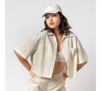 trueStory Verkürzte Hemdbluse - FEVEN Sand/natural striped (natur) 36