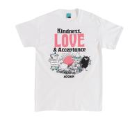 TruffleShuffle Moomin Pride Kindness Love and Acceptance T-Shirt, Weiß, weiß, XL