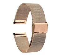 TRUMiRR 18mm Uhrenarmband Mesh Edelstahl Metallarmband für Withings ScanWatch 38mm, 36mm Daniel Wellington, Withings Activite/Steel HR 36mm, Fossil Stella Gen 6/Carlie Gen 6 Hybrid