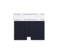 Trunk "2PK", Kinder, Gr. 140/146, 2 Stk., navy blau, weiß, Jersey, Obermaterial: 95% Baumwolle, 5% Elasthan, TOMMY HILFIGER UNDERWEAR, körpernah, Unterhosen, Signature Trunks mit Logo-Bund (58072653-1