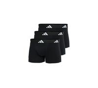 adidas Herren Boxershorts, 3er Pack - Trunks, Active Flex Cotton, Logo, einfarbig Schwarz M