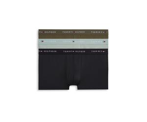 Trunk "3P TRUNK", Herren, Gr. S (48), 3 Stk., bunt (schwarz, mint grau, army grün), Jersey, Obermaterial: 87% Polyester, 13% Elasthan, TOMMY HILFIGER UNDERWEAR, körpernah, Unterhosen, mit (85646834-S)
