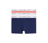 Trunk "3P TRUNK", Jungen, Gr. 140/146, 3 Stk., lt grau htr, weiß, preppy navy, Jersey, Obermaterial: 95% Baumwolle, 5% Elasthan, TOMMY HILFIGER UNDERWEAR, körpernah, Unterhosen, mit Logo-Stretchbund (