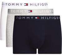 Trunk "3P TRUNK WB", Herren, Gr. L (52), 3 Stk., grau (grau htr, weiß, desert sky), Jersey, Obermaterial: 95% Baumwolle, 5% Elasthan, TOMMY HILFIGER UNDERWEAR, unifarben, körpernah, Unterhosen, mit Lo