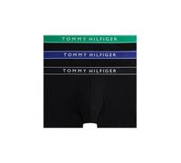 Trunk "3P TRUNK WB", Herren, Gr. M (50), 3 Stk., wdge blu, olym grn, blk, Jersey, Obermaterial: 95% Baumwolle, 5% Elasthan, TOMMY HILFIGER UNDERWEAR, körpernah, Unterhosen, mit Logobund (56465109-M) w