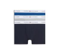 Trunk "3PK", Jungen, Gr. 128/134, 3 Stk., Jersey, bunt (grau h, opulent blau, navy blau), Jersey, Obermaterial: 95% Baumwolle, 5% Elasthan, TOMMY HILFIGER UNDERWEAR, körpernah, Unterhosen, mit Signatu