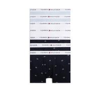 Trunk "7PK TRUNK PRINT", Kinder, Gr. 152/158, 7 Stk., breezy blau, weiß, flag aop, Jersey, Obermaterial: 95% Baumwolle, 5% Elasthan, TOMMY HILFIGER UNDERWEAR, körpernah, Unterhosen, mit Logo-Stretchbu