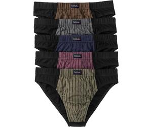 Trunk BONPRIX, Herren, Gr. 7, 5 Stk., dunkel, Jersey, Obermaterial: 100% Baumwolle, gestreift, mehrfarbig, figurbetont, Unterhosen, klassischer Schnitt, aus reiner Baumwolle, atmungsaktiv (94078404-7)