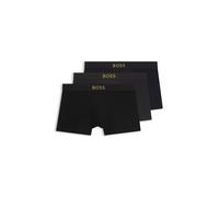 Trunk BOSS "3P Gold Logo G", Herren, Gr. XL, 3 Stk., open miscellaneous 991, Jersey, Obermaterial: 95% Baumwolle, 5% Elasthan, unifarben, körpernah, Unterhosen, aus Stretch-Baumwolle in Geschenkbox (2