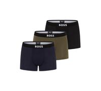 Trunk BOSS "3P Micro ONE", Herren, Gr. S, 3 Stk., bunt (open miscellaneous 982), Jersey, Obermaterial: 88% Polyester, 12% Elasthan, körpernah, Unterhosen, elastischer Bund (77907744-S) open miscellane