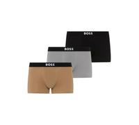 Trunk BOSS "3P Trunk BOSS ONE", Herren, Gr. XXL, open grau 064, Jersey, Obermaterial: 95% Baumwolle, 5% Elasthan, Unterhosen, mit unifarbenen Bund (42274329-XXL) open grau 064