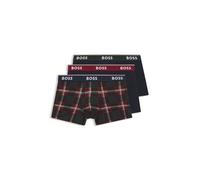 Trunk BOSS, Herren, Gr. L, 3 Stk., Jersey, bunt (open rot 645), Jersey, Obermaterial: 95% Baumwolle, 5% Elasthan, körpernah, Unterhosen, aus Stretch-Baumwolle, elastischer Bund, mittlere Bundhöhe (553