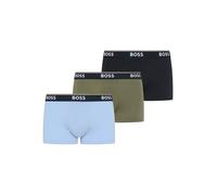 Trunk BOSS, Herren, Gr. M, 3 Stk., open miscellaneous 963, Jersey, Obermaterial: 95% Baumwolle, 5% Elasthan, gemustert, körpernah, Unterhosen, aus Stretch-Baumwolle mit Logo-Bund, mittlere Bundhöhe (3