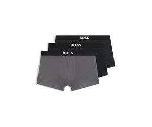 Trunk BOSS "Trunk 3P BOSS ONE", Damen, Gr. XXL, 3 Stk., open grau 070, Jersey, Obermaterial: 95% Baumwolle, 5% Elasthan, eng, Unterhosen, mittlere Bundhöhe, 1x gemustert, 2x unifarben (12775852-XXL) o