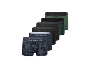 Trunk CAMANO "6er Pack", Herren, Gr. XL, bunt (blau schwarz grün), 95% Baumwolle, 5% Elasthan, Unterhosen Boxershort (64169825-XL) blau schwarz grün