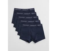 Trunk GANT "TRUNK 5-PACK", Herren, Gr. S, 5 Stk., blau (marine), Jersey, Obermaterial: 95% Baumwolle, 5% Elasthan, figurbetont, Unterhosen, Mit elastischem Bund (62424935-S) marine
