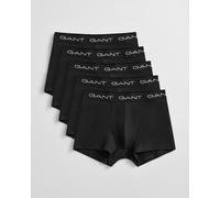 Trunk GANT "TRUNK 5-PACK", Herren, Gr. XXL, 5 Stk., schwarz, Jersey, Obermaterial: 95% Baumwolle, 5% Elasthan, unifarben, figurbetont, Unterhosen, Mit elastischem Bund (70902441-XXL) schwarz