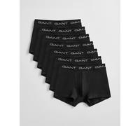 Boxershorts GANT "Boxershort 7er Pack", Herren, Gr. XXL, schwarz, Obermaterial: 95% Baumwolle CO. 5% Elasthan EL., Unterhosen (82777108-XXL) schwarz
