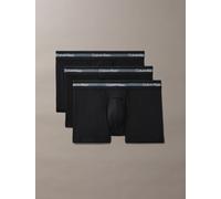 Trunk, Herren, Gr. L (52), 3 Stk., Jersey, schwarz, schwarz, schwarz, Jersey, Obermaterial: 90% Polyester, 10% Elasthan, CALVIN KLEIN UNDERWEAR, unifarben, körpernah, Unterhosen, Active Mesh-Unterhose