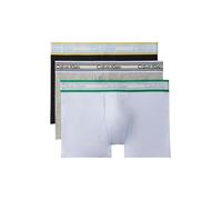 Trunk, Herren, Gr. S (48), schwarz, heavenly iris, grau heather, Jersey, Obermaterial: 95% Baumwolle, 5% Elasthan, CALVIN KLEIN UNDERWEAR, unifarben, körpernah, Unterhosen, Körpernahe Passform mit ela