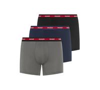Trunk HUGO UNDERWEAR "BOXERBR TRIPL PLANET", Herren, Gr. M (50), open miscellaneous 980, Jersey, Obermaterial: 95% Baumwolle, 5% Elasthan, Unterhosen, kontrastfarbener Bund mit Logo (49602951-M) open 