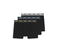 Trunk HUGO UNDERWEAR "BOXERBR TRIPL PLANET", Herren, Gr. XXL (56), schwarz (schwarz 003), Jersey, Obermaterial: 95% Baumwolle, 5% Elasthan, Unterhosen, kontrastfarbener Bund mit Logo (12439257-XXL) sc