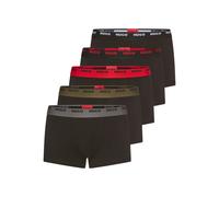 Trunk HUGO UNDERWEAR "FIVE PACK", Damen, Gr. XL (54), 5 Stk., schwarz (schwarz 003), Single Jersey, Obermaterial: 95% Baumwolle, 5% Elasthan, körpernah, Unterhosen, mit HUGO Schriftzug (90733533-XL) s