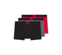 Trunk HUGO UNDERWEAR, Herren, Gr. M (50), 3 Stk., open miscellaneous 961, Single Jersey, Obermaterial: 95% Baumwolle, 5% Elasthan, körpernah, Unterhosen, mit kontrastfarbenen Logobadge (78597740-M) op