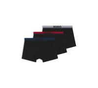 Trunk HUGO UNDERWEAR, Herren, Gr. XL (54), 3 Stk., open miscellaneous 960, Jersey, Obermaterial: 67% Modal, 28% Baumwolle, 5% Elasthan, körpernah, Unterhosen, elastischer Bund mit Sprühfärbemuster und