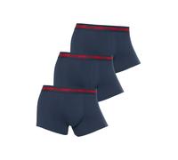 HUGO Herren Boxershorts Trunk Triplet Planet – 3er Pack, Stretch-Baumwolle, Logo-Bund, Dunkelblau L