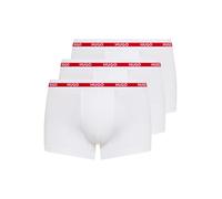 Trunk HUGO UNDERWEAR "TRIPLET PLANET", Herren, Gr. L (52), 3 Stk., weiß (weiß 120), Jersey, Obermaterial: 95% Baumwolle, 5% Elasthan, normal, Unterhosen, Logos am elastischen Bund, mittlere Bundhöhe (