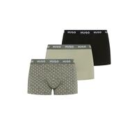 Trunk HUGO UNDERWEAR "TRUNK TRIPLET DESIGN", Herren, Gr. M (50), 3 Stk., open miscellaneous 971, Jersey, Obermaterial: 95% Baumwolle, 5% Elasthan, eng, Unterhosen, mit Logobund (14174057-M) open misce