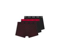 Trunk HUGO UNDERWEAR "TRUNK TRIPLET DESIGN", Herren, Gr. XXL (56), 3 Stk., open grau 065, Jersey, Obermaterial: 95% Baumwolle, 5% Elasthan, eng, Unterhosen, mit Logobund (68328867-XXL) open grau 065