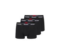 Trunk HUGO UNDERWEAR "TRUNK TRIPLET PACK", Herren, Gr. L (52), schwarz (schwarz 001), Jersey, Obermaterial: 95% Baumwolle, 5% Elasthan, körpernah, Unterhosen (98504739-L) schwarz 001