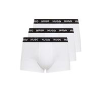Trunk HUGO UNDERWEAR "TRUNK TRIPLET PACK", Herren, Gr. L (52), weiß (weiß 100), Jersey, Obermaterial: 95% Baumwolle, 5% Elasthan, körpernah, Unterhosen (37573143-L) weiß 100