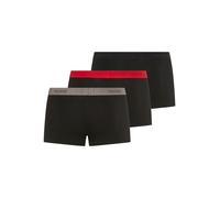 Trunk HUGO UNDERWEAR "TRUNK TRIPLET PACK", Herren, Gr. S (48), 3 Stk., schwarz, Jersey, Obermaterial: 95% Baumwolle, 5% Elasthan, unifarben, eng, Unterhosen, mit Logoschriftzug auf dem Bund (18341448-
