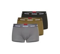 Trunk HUGO UNDERWEAR "TRUNK TRIPLET PACK", Herren, Gr. XXL, 3 Stk., bunt (open miscellaneous 985), Jersey, Obermaterial: 95% Baumwolle, 5% Elasthan, eng, Unterhosen, mit Logoschriftzug auf dem Bund (3