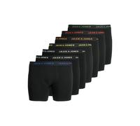 Trunk "JACBASIC TRUNKS 7 PACK NOOS PLS", Herren, Gr. 5XL, 7 Stk., schwarz, Jersey, Obermaterial: 95% Baumwolle, 5% Elasthan, JACK & JONES PLUSSIZE, unifarben, bequem, Unterhosen (66670852-5XL) schwarz