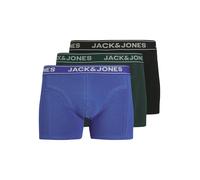 Trunk "JACBLACK FRIDAY TRUNKS 3 PACK PLS", Herren, Gr. 5XL, 3 Stk., schwarz pack:dazzling blau, forest river, Jersey, Obermaterial: 95% Baumwolle, 5% Elasthan, JACK & JONES PLUSSIZE, meliert, unifarbe