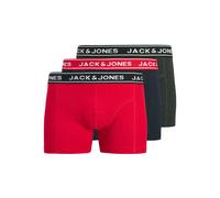 Trunk "JACHECTOR SOLID TRUNKS 3 PACK PLS", Herren, Gr. XXL, 3 Stk., navy blazer pack:true rot, dunkelgrau melange, Jersey, Obermaterial: 95% Baumwolle, 5% Elasthan, JACK & JONES PLUSSIZE, meliert, beq