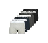 Trunk JACK & JONES "JACBASIC TRUNKS 7 PACK NOOS", Herren, Gr. XL, 7 Stk., grau (light grau melange), Jersey, Obermaterial: 95% Baumwolle, 5% Elasthan, meliert, eng, Unterhosen (45580860-XL) light grau