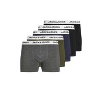 JACK & JONES Herren Unterhosen Shorts Boxershorts Trunks 5er Pack, Farbe:Mehrfarbig, Wäschegröße:S, Artikel:-Forest Night/navyblazer/DGM/Black/Black