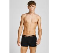Trunk JACK & JONES "JACBLACK eng anliegend, bequem mit elastischem Bund", Herren, Gr. L, 5 Stk., schwarz detail:schwarz, schwarz, schwarz, schwarz, Jersey, Obermaterial: 95% Baumwolle, 5% Elasthan, me