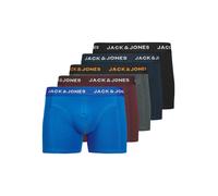 Trunk JACK & JONES "JACBLACK - Formschlüssige Boxershorts mit elastischem Bund", Damen, Gr. L, 5 Stk., bunt (schwarz detail:navy blazer, port royal, dgm, surf the web), Jersey, Obermaterial: 95% Baumw