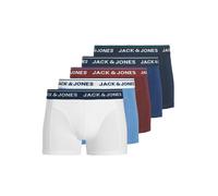 Trunk JACK & JONES "JACBRANCO SOLID TRUNKS 5 PACK", Herren, Gr. XL, 5 Stk., bunt (bellwether blau pack:cabernet, portyoyale, schwarznavy, bw), Jersey, Obermaterial: 95% Baumwolle, 5% Elasthan, unifarb