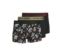 JACK & JONES Herren Jacflower Micro Fibre Pack of 3 Boxershorts, Schwarz, M EU