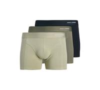 Trunk JACK & JONES "JACGABRIEL BAMBOO TRUNKS 3 PACK SN", Herren, Gr. L, 3 Stk., smokey olive pack:seagrass, sky captain, Jersey, Obermaterial: 65% Viskose, 30% Baumwolle, 5% Elasthan, figurbetont, Unt