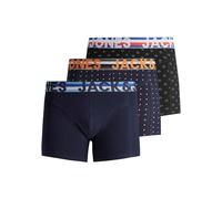 Trunk JACK & JONES "JACHENRIK TRUNKS 3 PACK NOOS", Herren, Gr. M, 3 Stk., schwarz, Jersey, Obermaterial: 95% Baumwolle, 5% Elasthan, bedruckt, unifarben, Unterhosen (29356002-M) schwarz