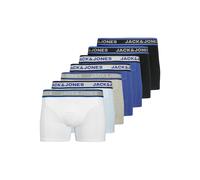 Trunk JACK & JONES "JACHUDSON SOLID TRUNKS 7 PACK", Herren, Gr. M, 7 Stk., schwarz pack:weiß, dazzling blau, dazzling blau, schwarz, lgm, skyway, Jersey, Obermaterial: 95% Baumwolle, 5% Elasthan, unif