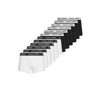 Trunk JACK & JONES "JACHUEY TRUNKS 12 PACK", Damen, Gr. L, 12 Stk., weiß pack:6x weiß, 6x schwarz, Jersey, Obermaterial: 95% Baumwolle, 5% Elasthan, unifarben mit Farbeinsatz, Unterhosen (75611700-L)